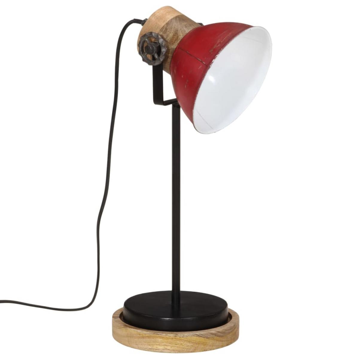 Lámpara de escritorio rojo desgastado 25 W E27 17x17x50 cm