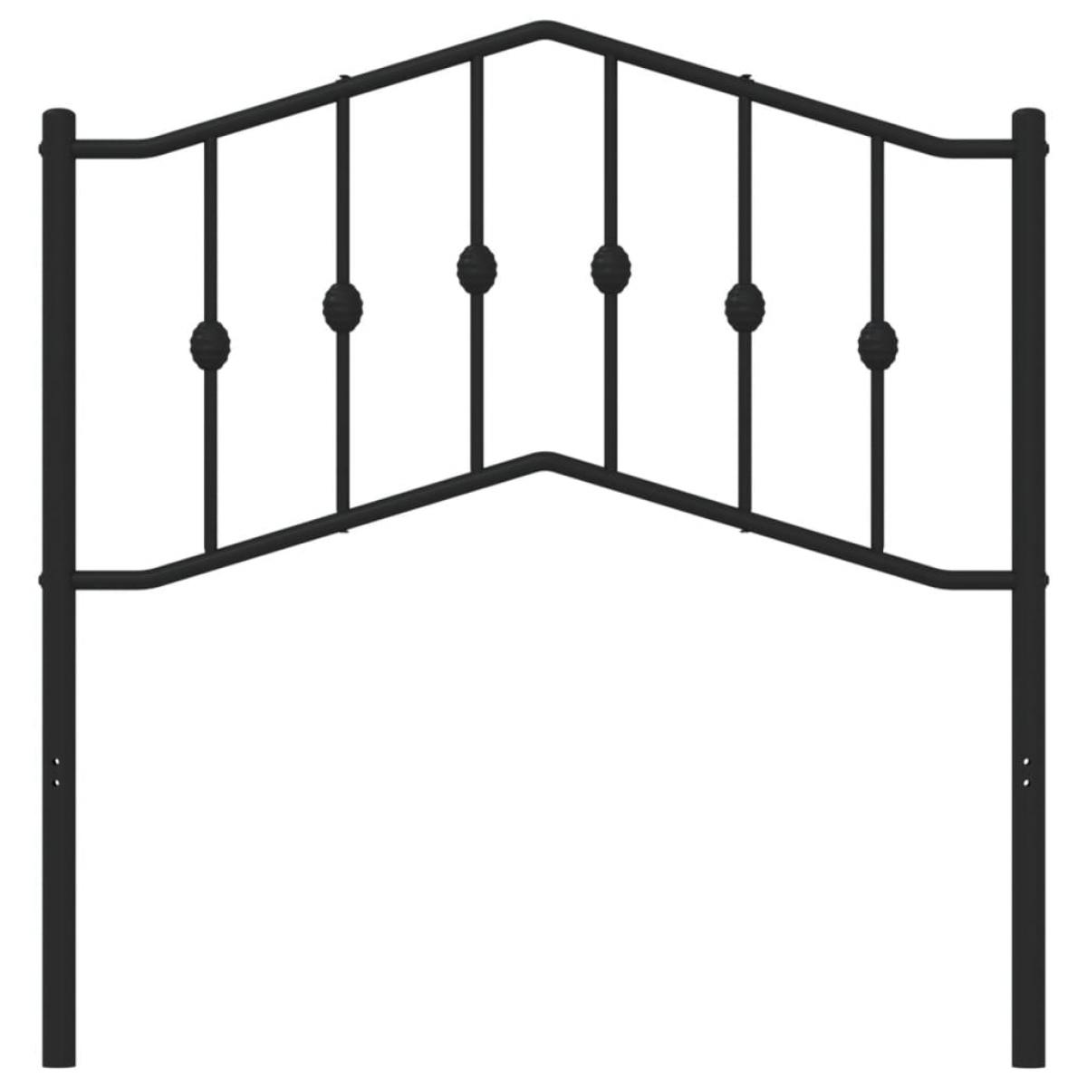 Cabecero de metal negro 90 cm