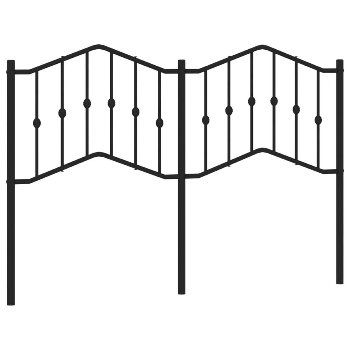 Cabecero de metal negro 140 cm