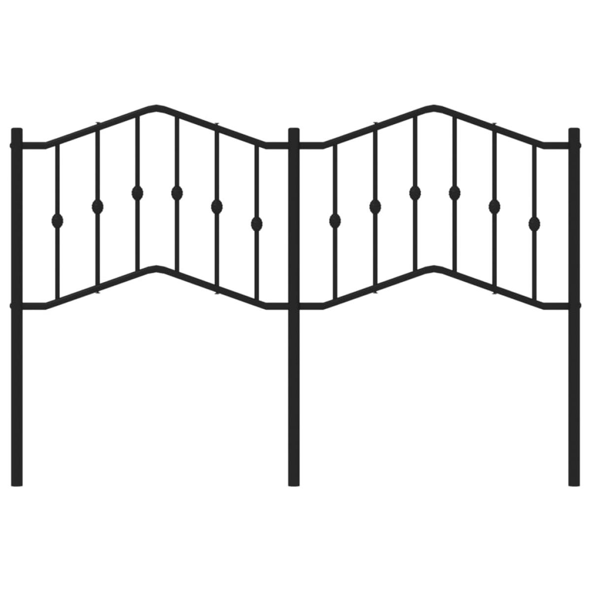 Cabecero de metal negro 140 cm