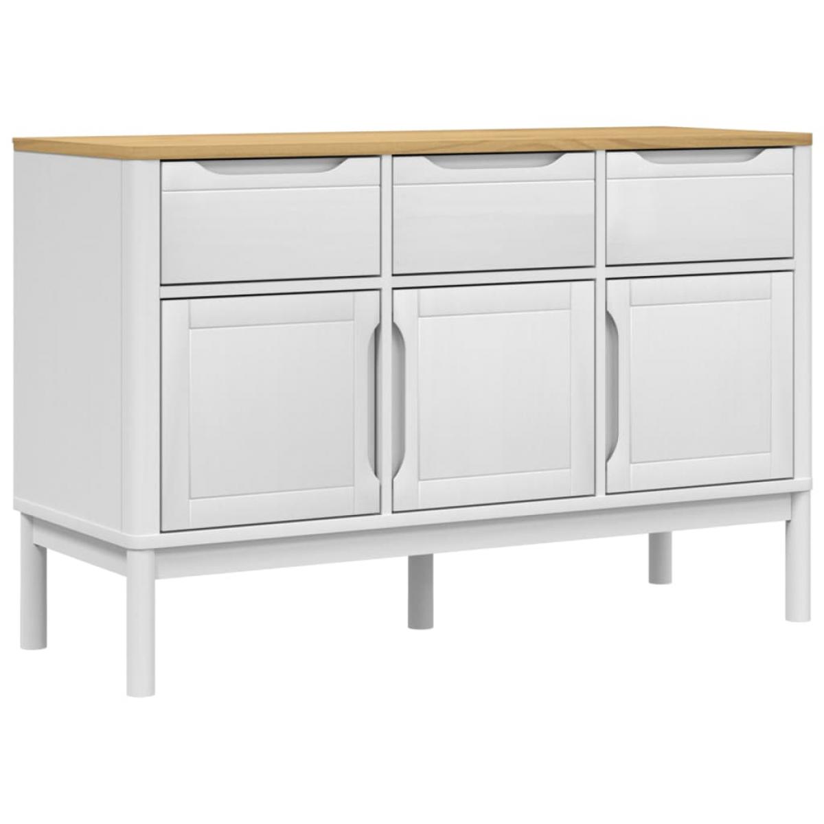 Aparador FLORO madera maciza de pino blanco 114x43x74 cm