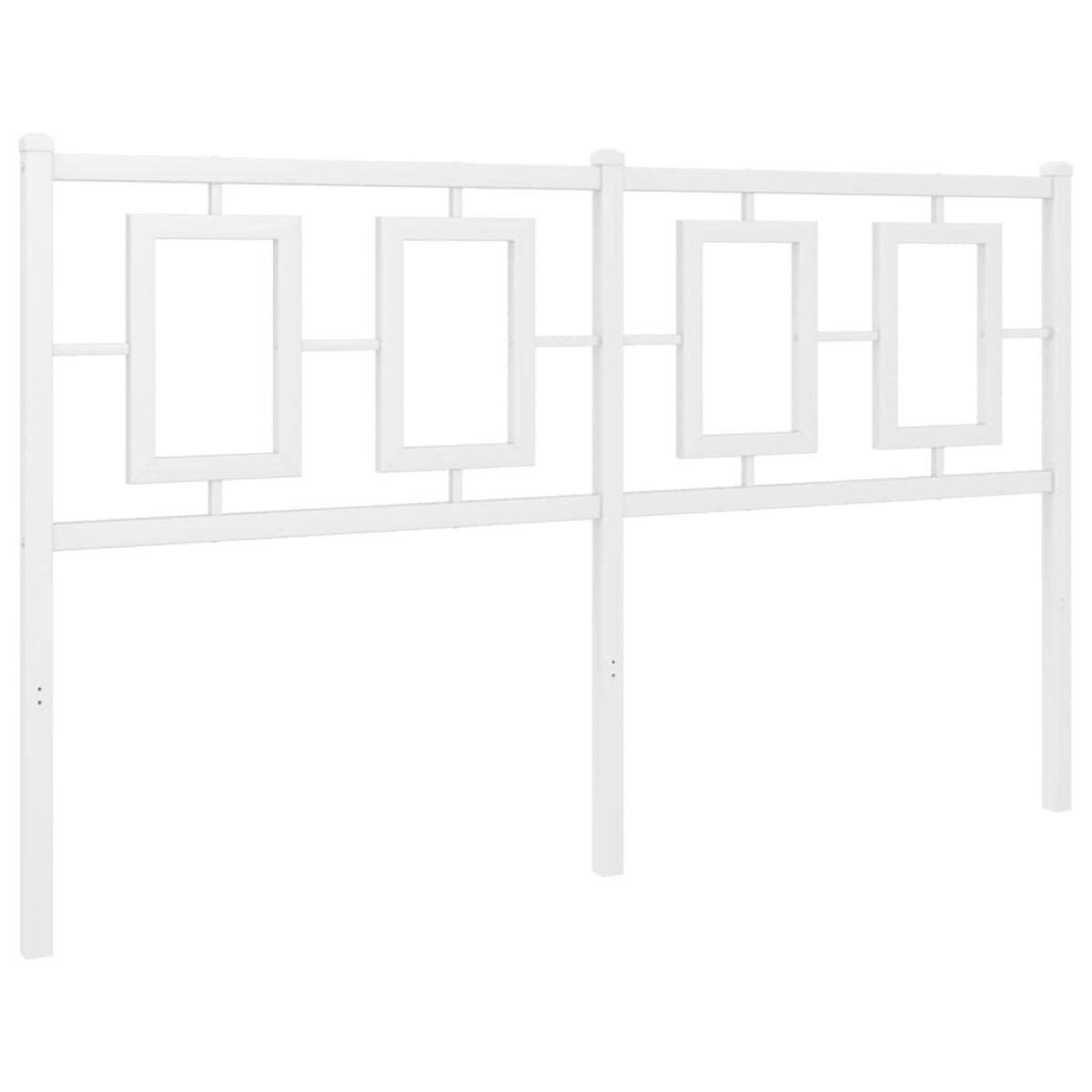 Cabecero de metal blanco 135 cm