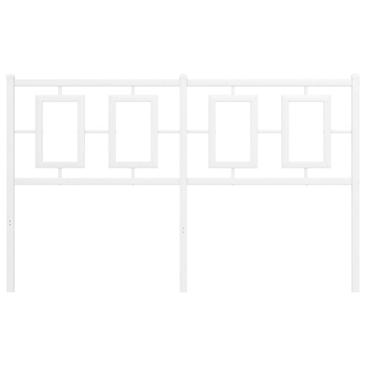 Cabecero de metal blanco 135 cm