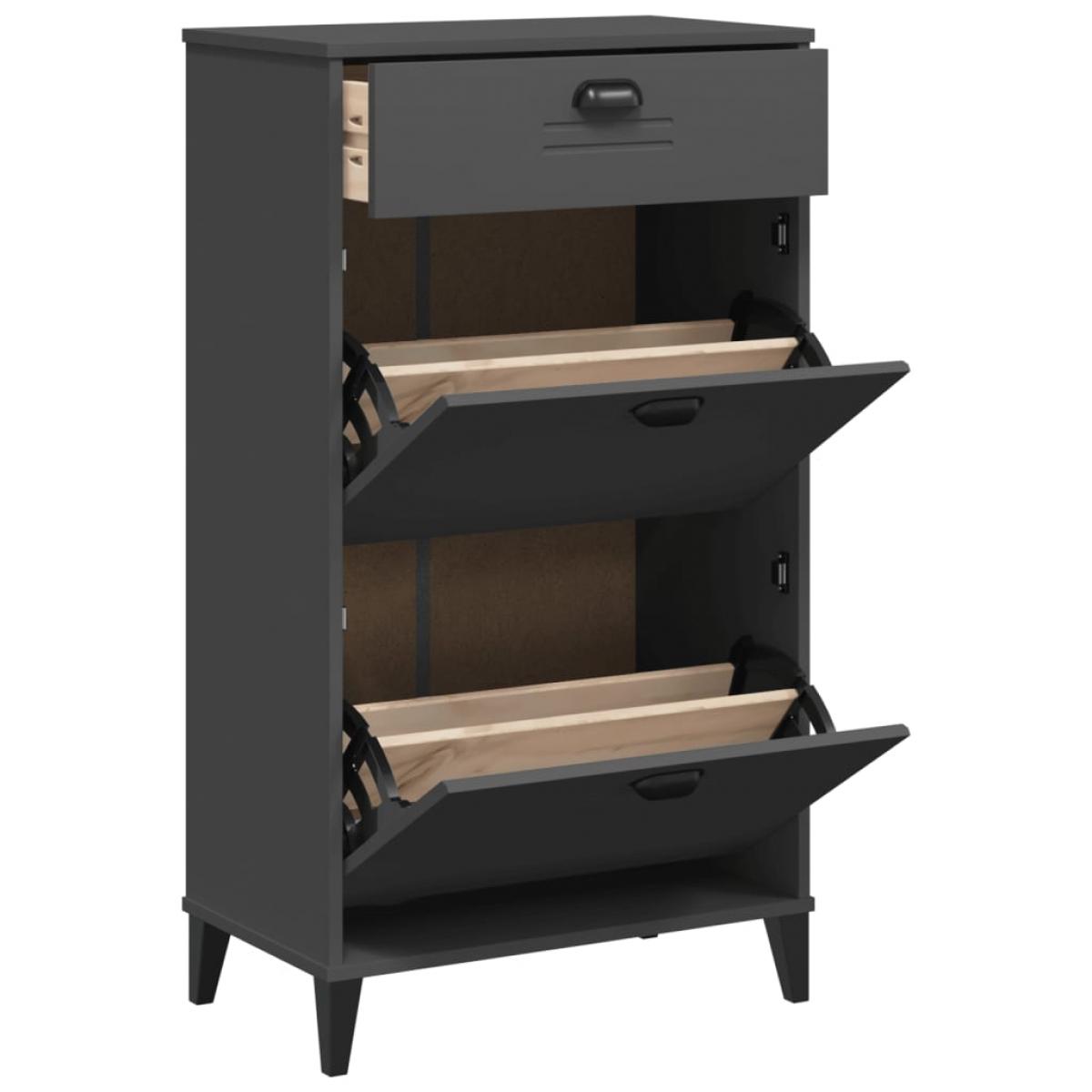 Mueble zapatero VIKEN madera de ingeniería gris antracita