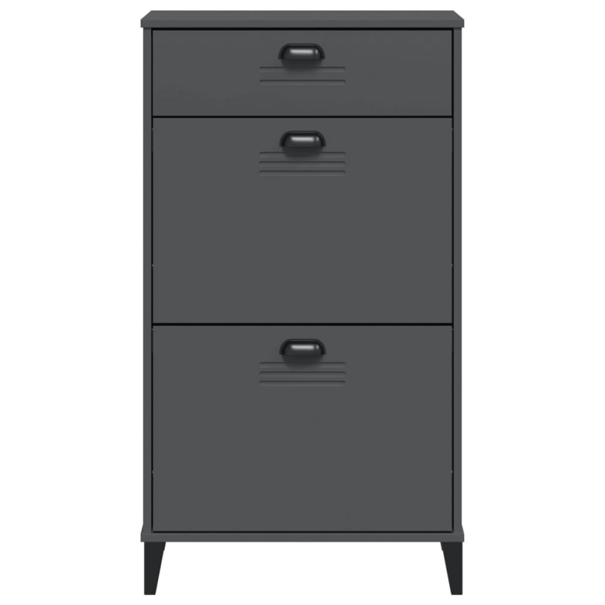 Mueble zapatero VIKEN madera de ingeniería gris antracita