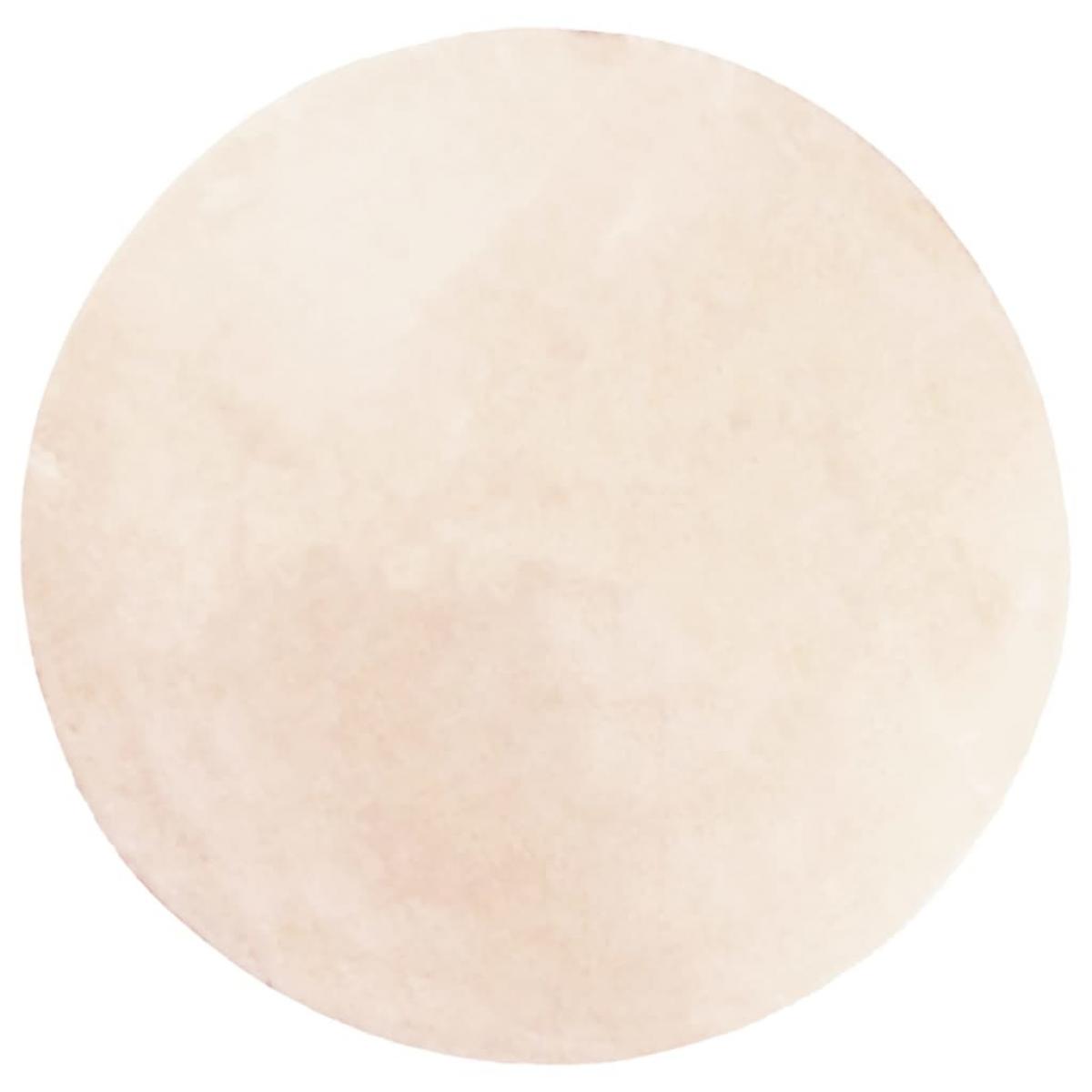 Alfombra de pelo corto suave lavable HUARTE beige Ø 120 cm