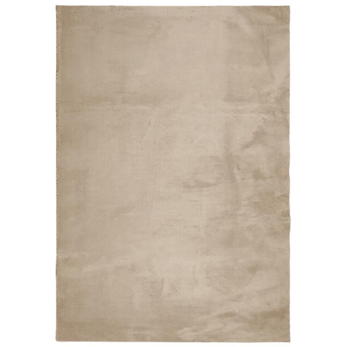 Alfombra de pelo corto suave lavable HUARTE arena 160x230 cm
