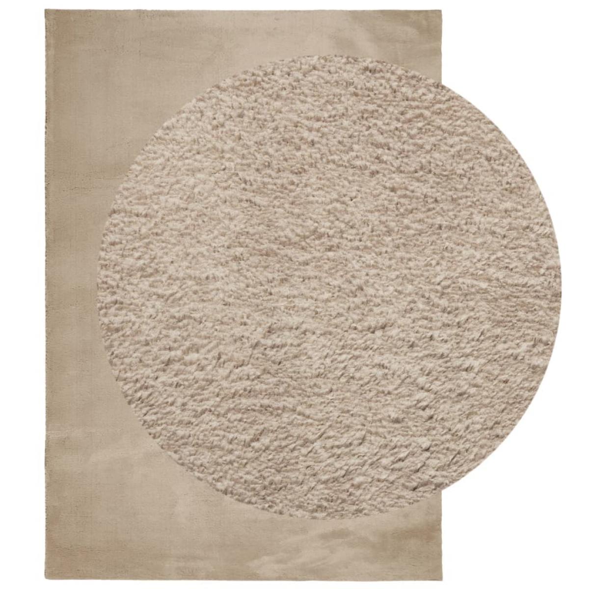 Alfombra de pelo corto suave lavable HUARTE arena 160x230 cm