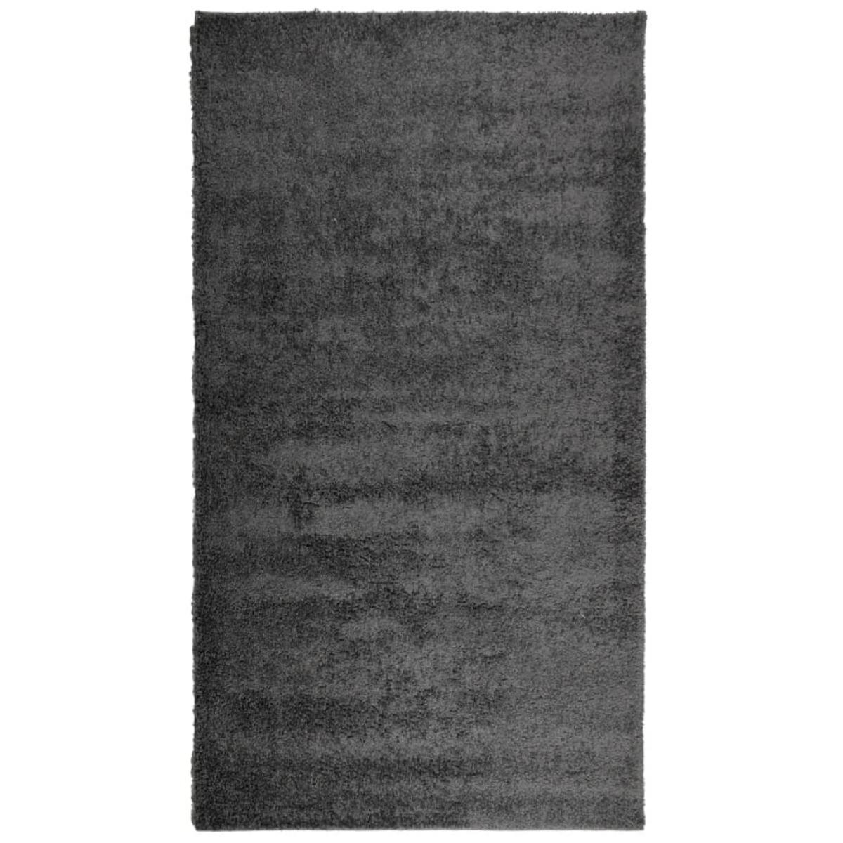 Alfombra peluda pelo largo moderna PAMPLONA antracita 60x110 cm