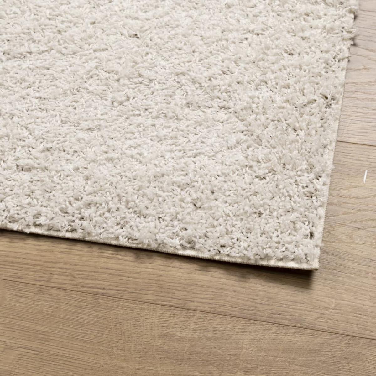 Alfombra peluda de pelo largo moderna PAMPLONA crema 160x230 cm