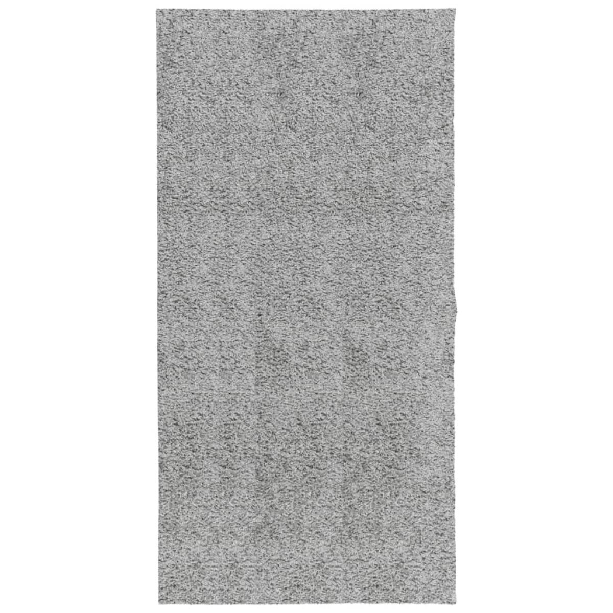 Alfombra peluda de pelo largo moderna PAMPLONA gris 100x200 cm
