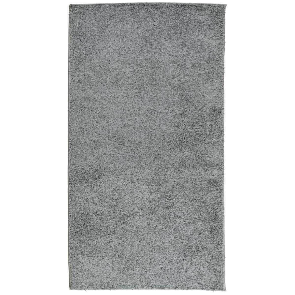 Alfombra peluda de pelo largo moderna PAMPLONA verde 60x110 cm