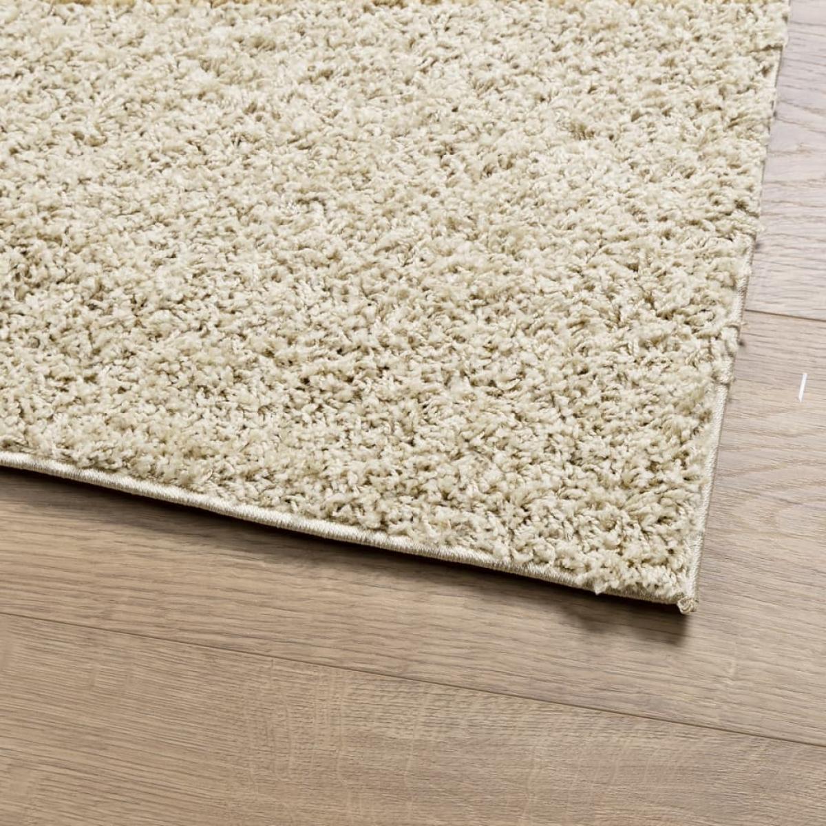 Alfombra peluda de pelo largo moderna PAMPLONA dorado 240x340cm