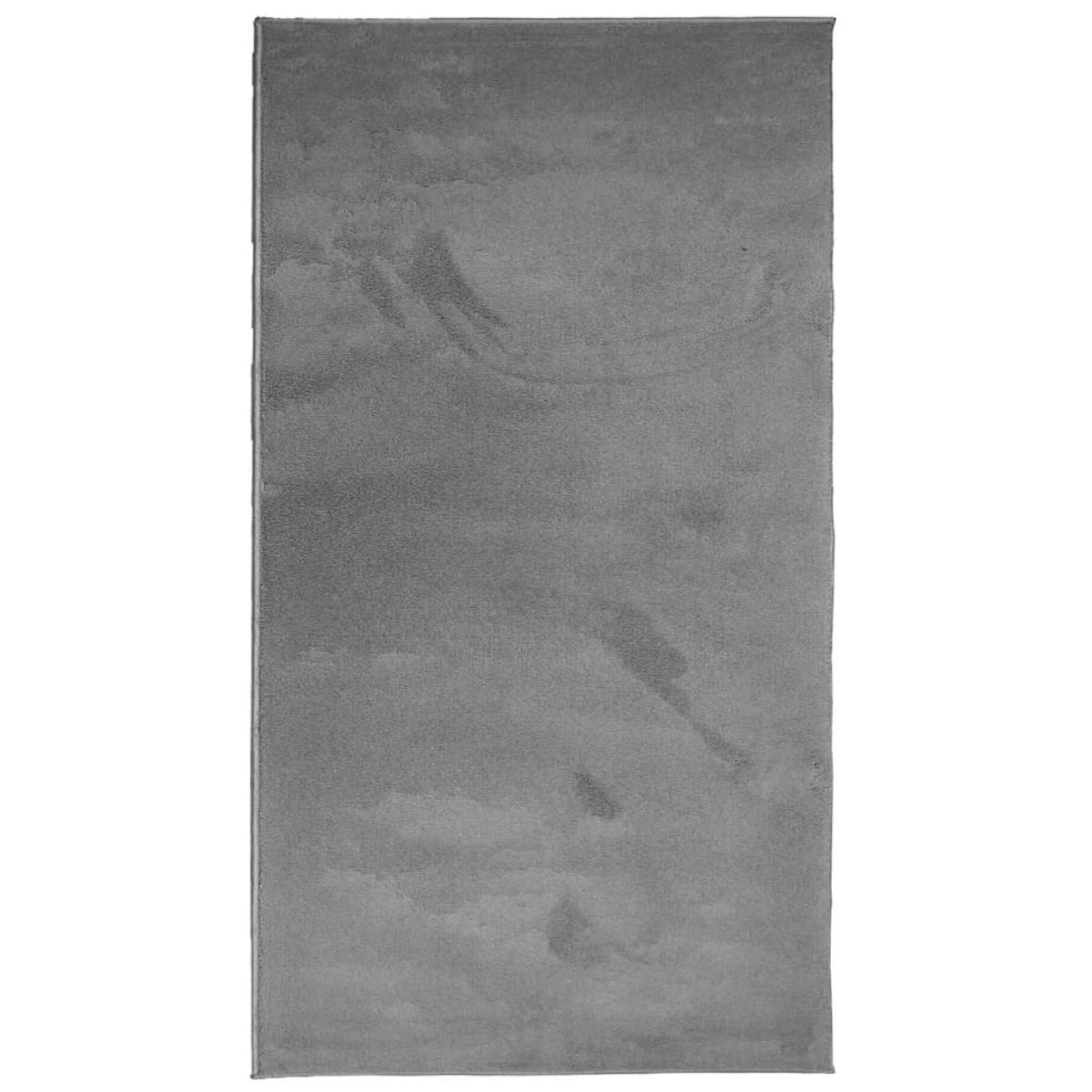 Alfombra de pelo corto OVIEDO gris antracita 60x110 cm