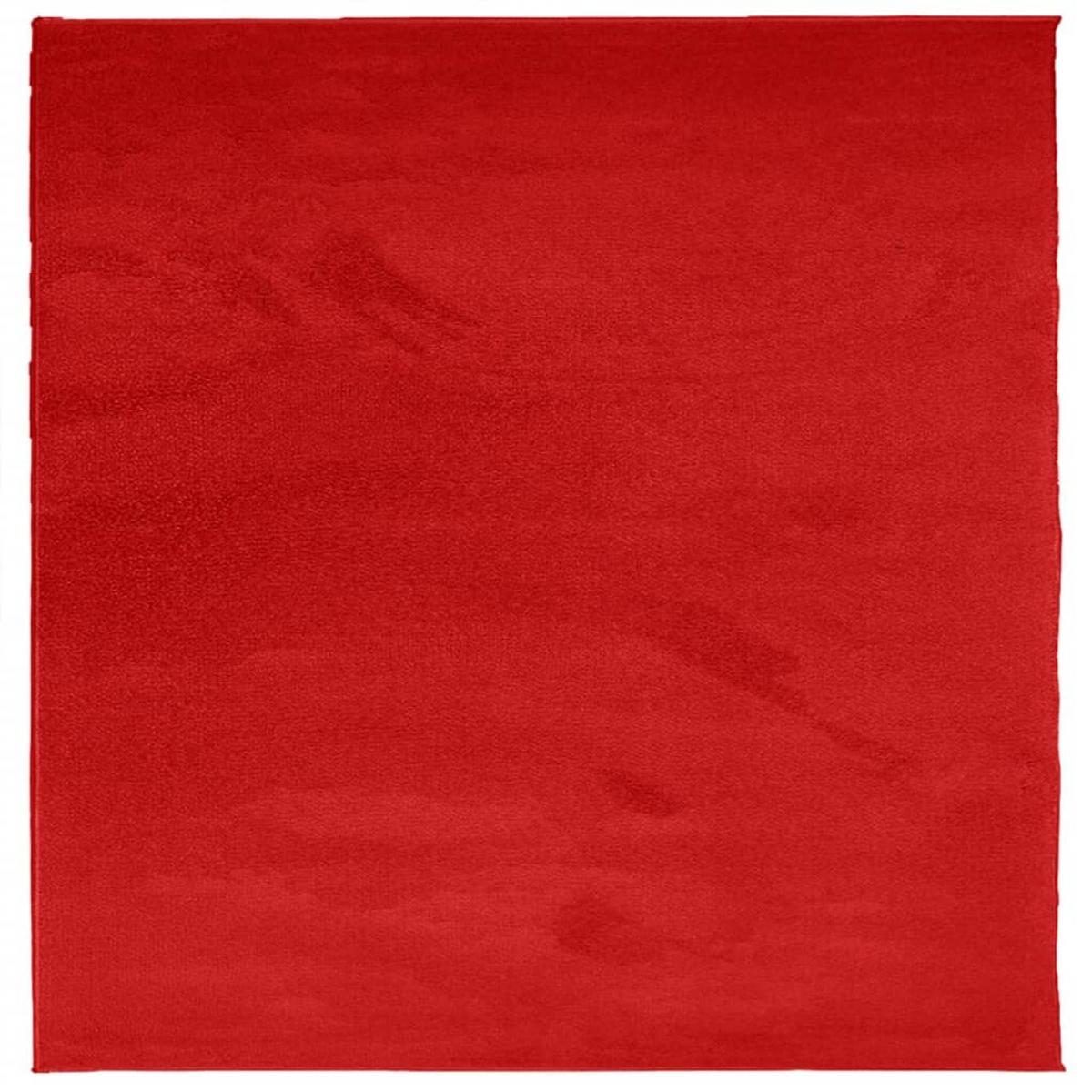 Alfombra de pelo corto OVIEDO rojo 240x240 cm