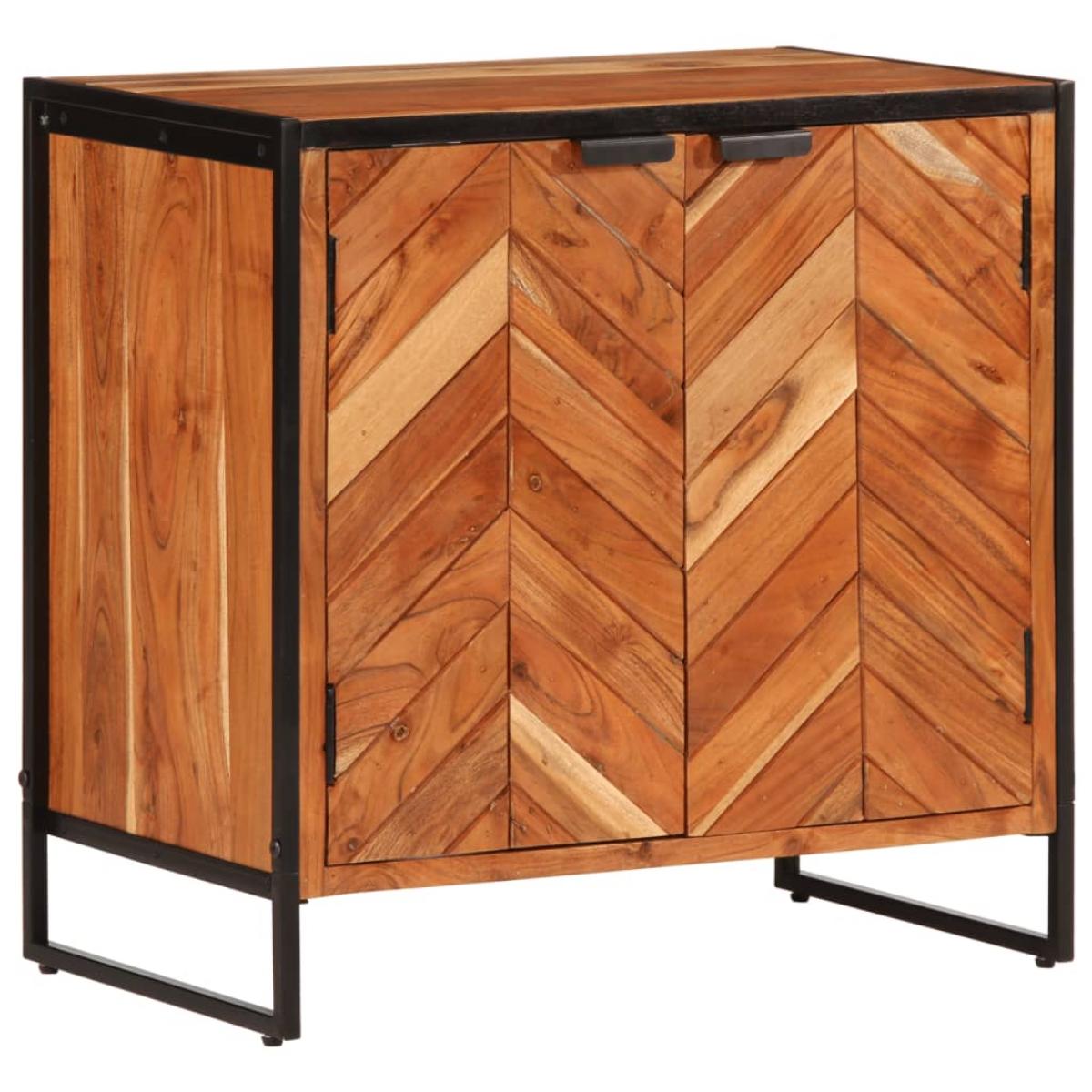 Zapatero de madera maciza de acacia 67x38x65 cm