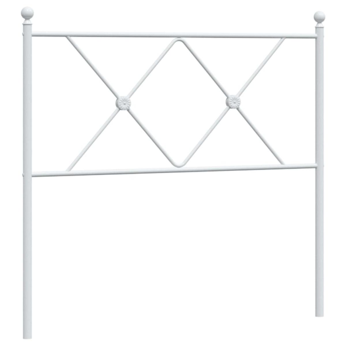 Cabecero de metal blanco 90 cm