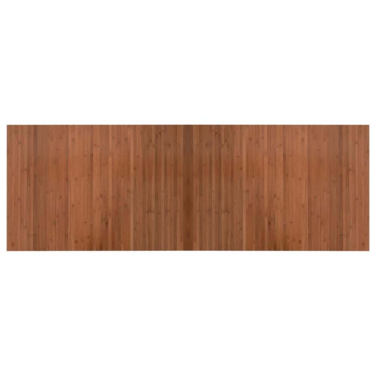 Alfombra rectangular bambú marrón 70x200 cm