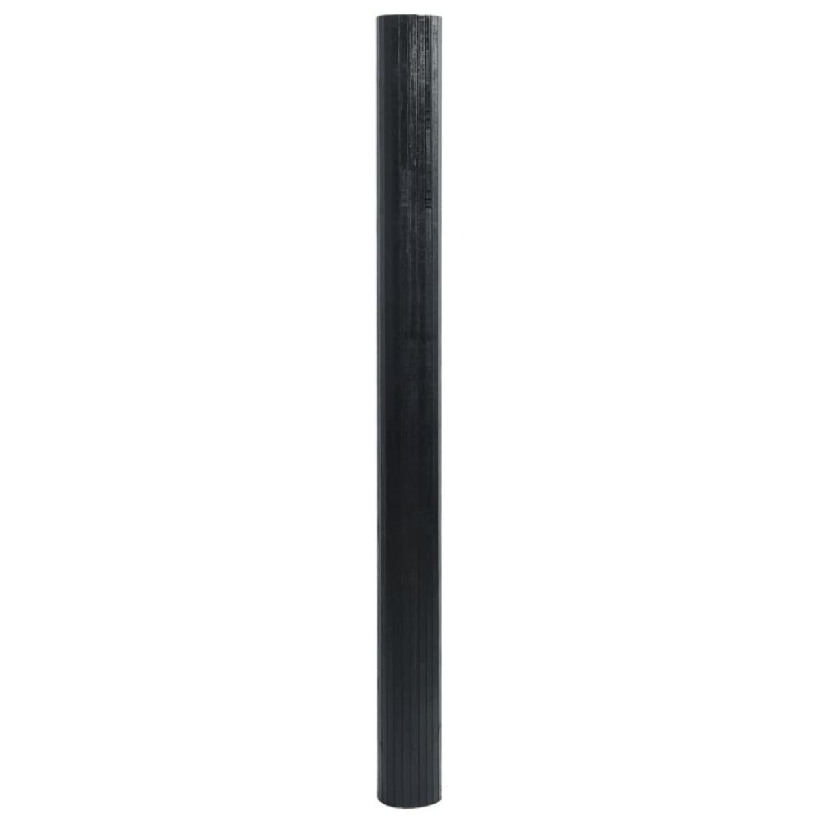 Biombo divisor de bambú negro 165x600 cm