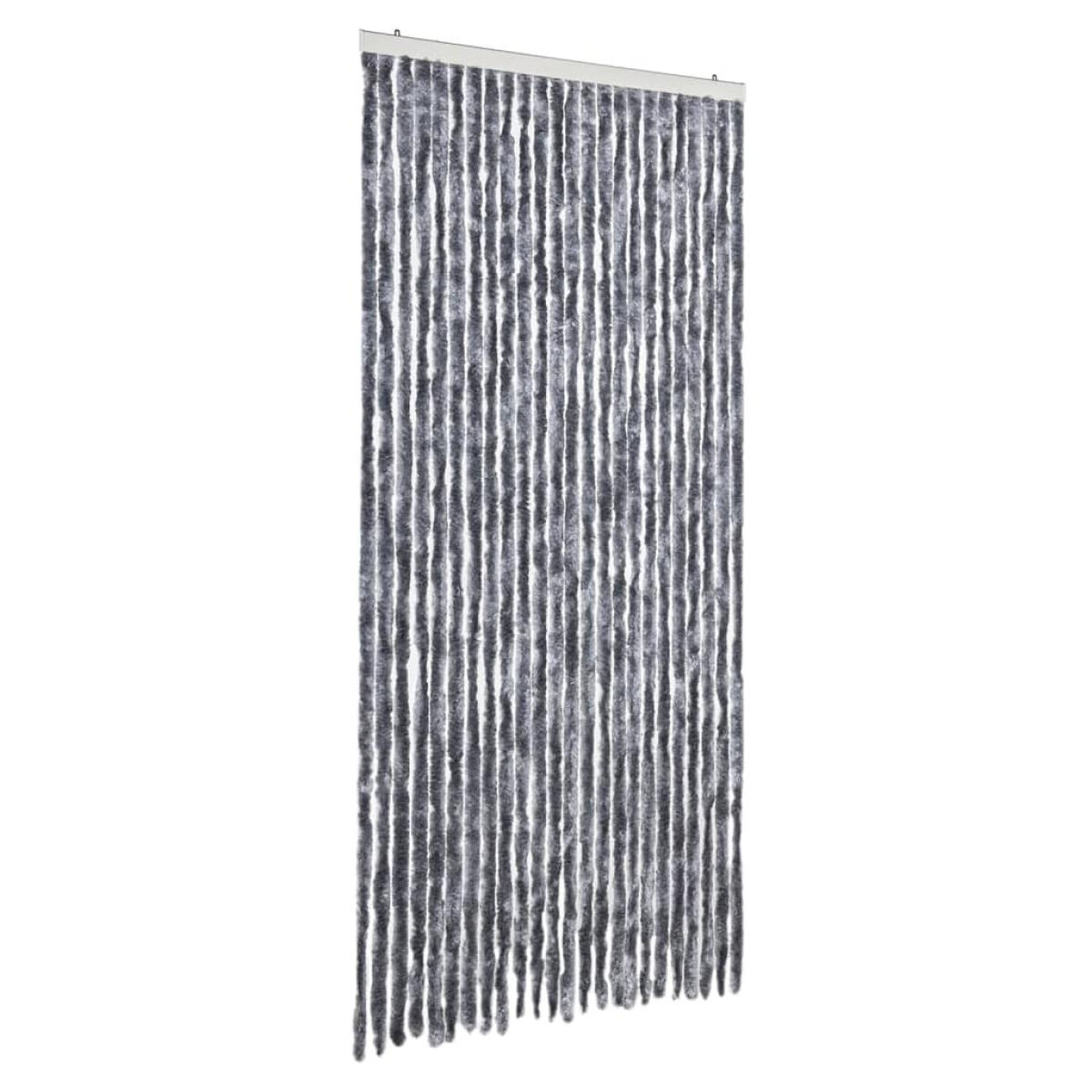 Cortina antimoscas chenilla plateado 100x230 cm