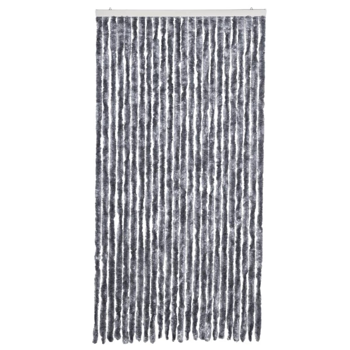Cortina antimoscas chenilla plateado 100x230 cm