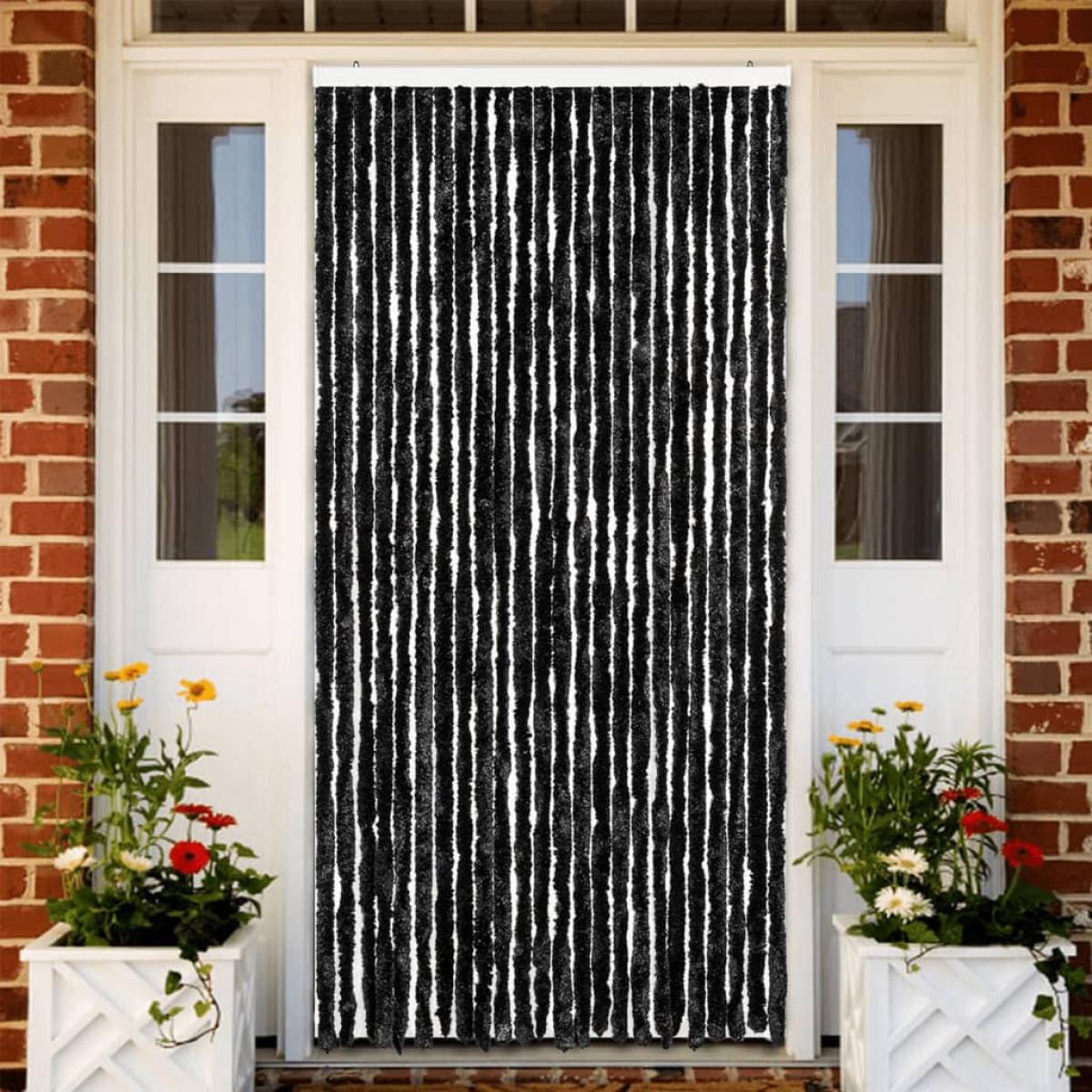 Cortina antimoscas chenilla gris antracita 100x230 cm