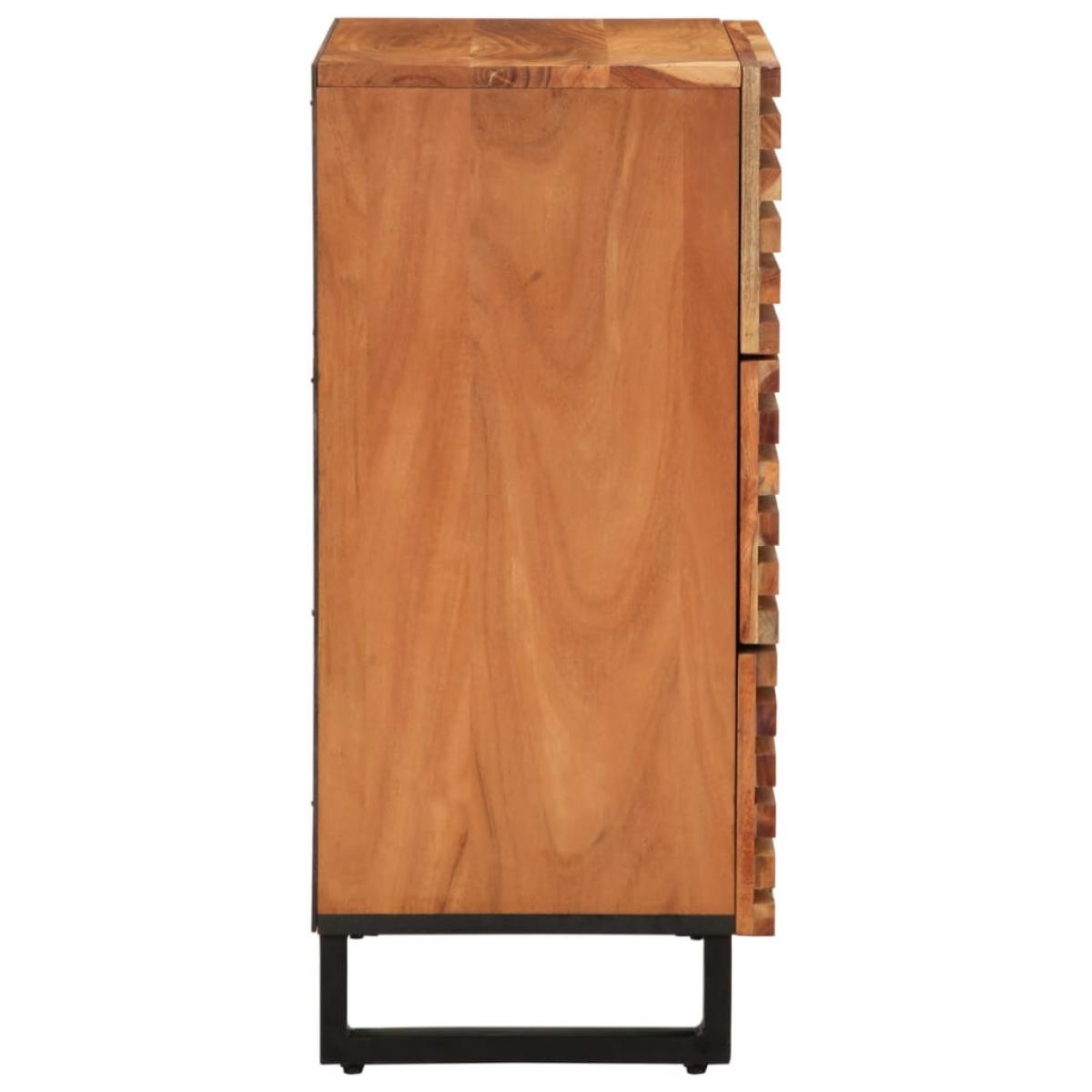Aparador de madera maciza acacia 60x34x75 cm