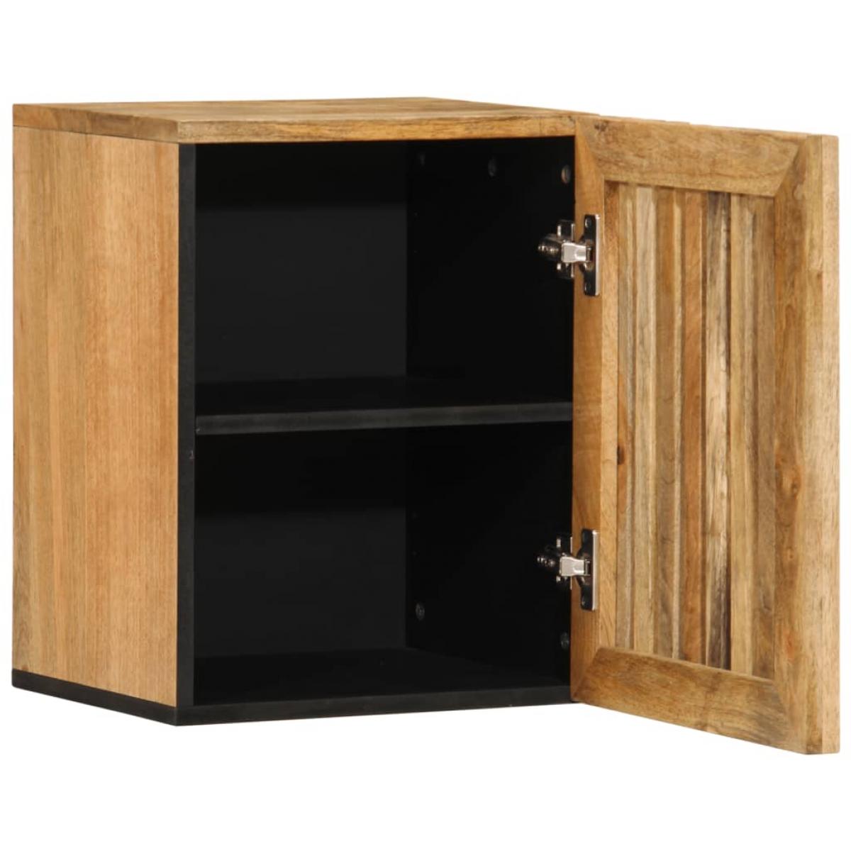 Armario de lavabo para baño madera maciza de mango 38x34x48 cm