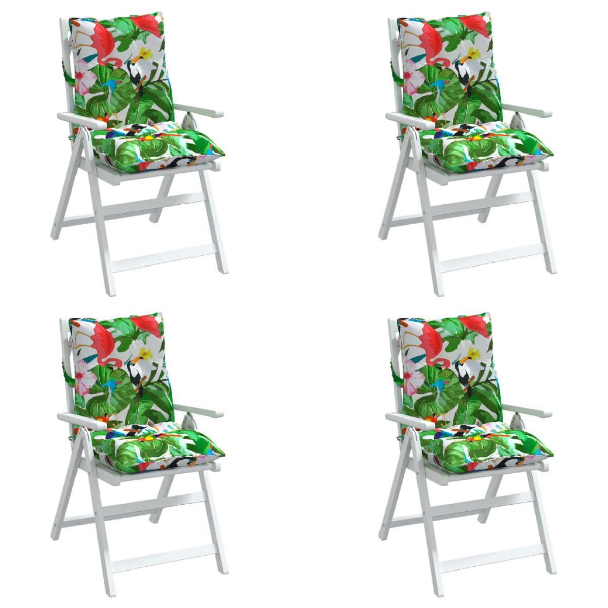 Cojines para silla respaldo bajo 4 uds tela Oxford multicolor