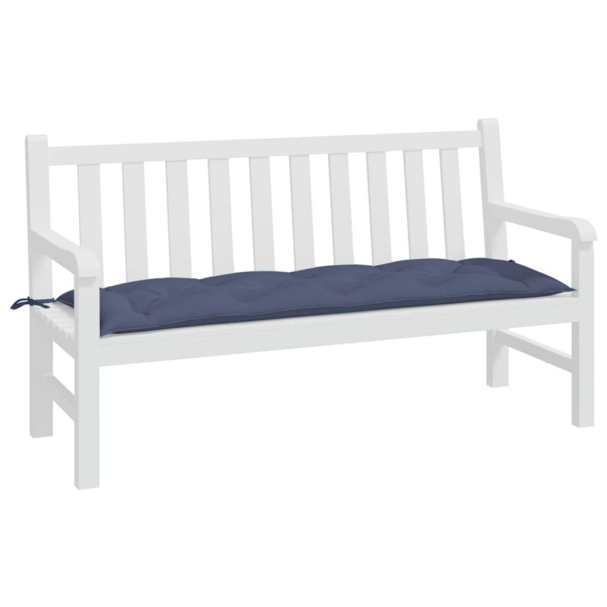 Cojín para banco de jardín tela Oxford azul marino 150x50x7 cm