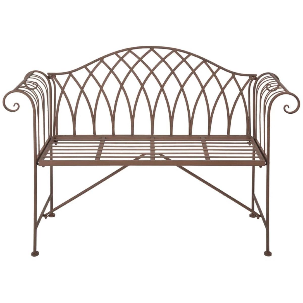 Esschert Design Banco de jardín de metal estilo inglés antiguo MF009