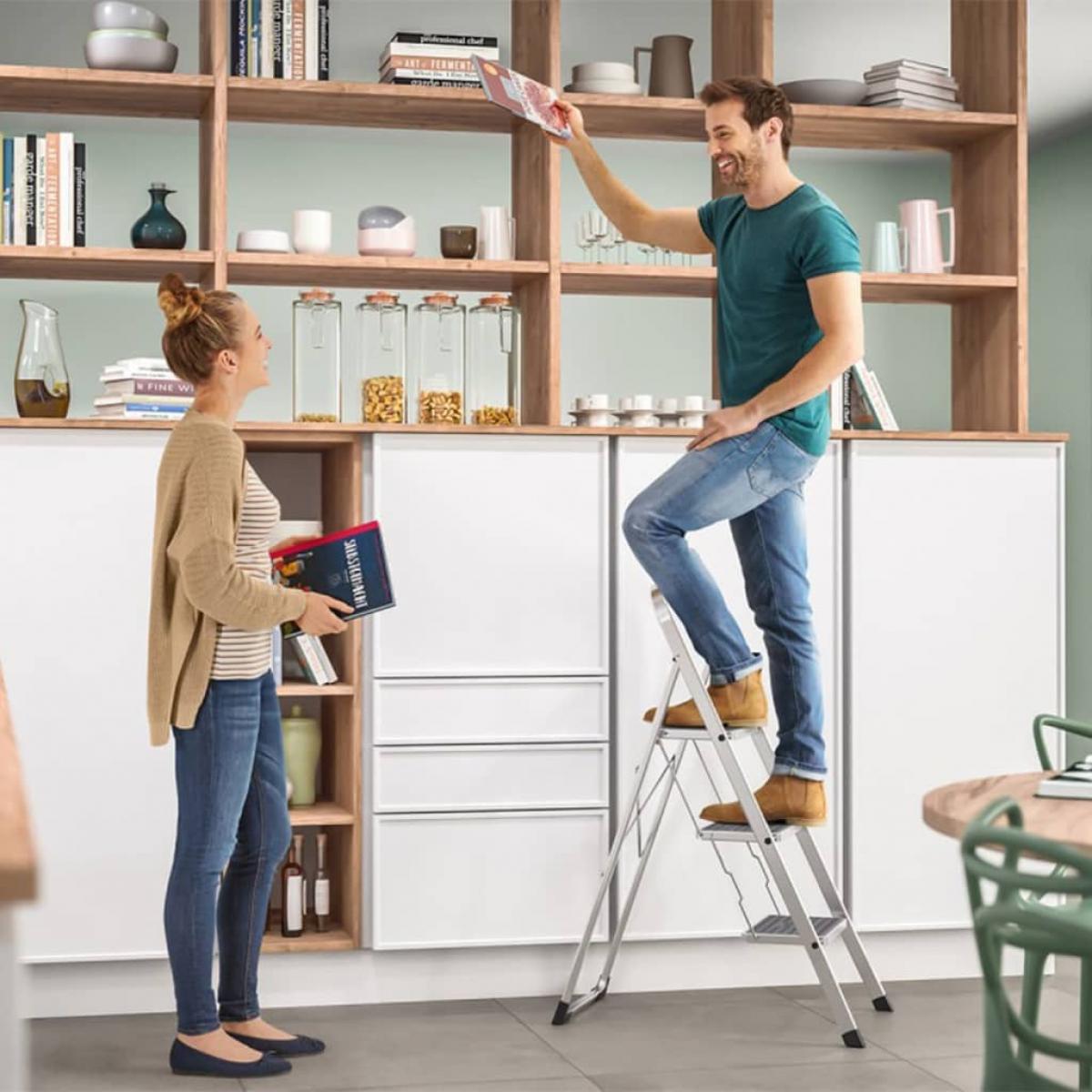 Hailo Escalera plegable K30 3 peldaños 105 cm 4393-801