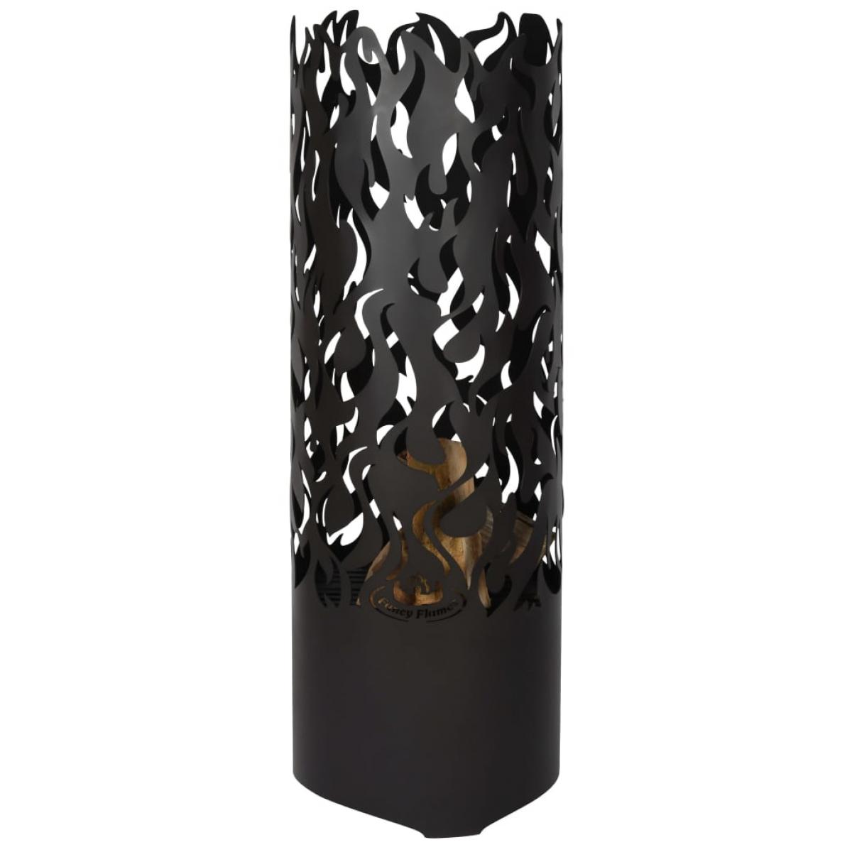 Esschert Design Brasero Flames de acero al carbono negro FF408