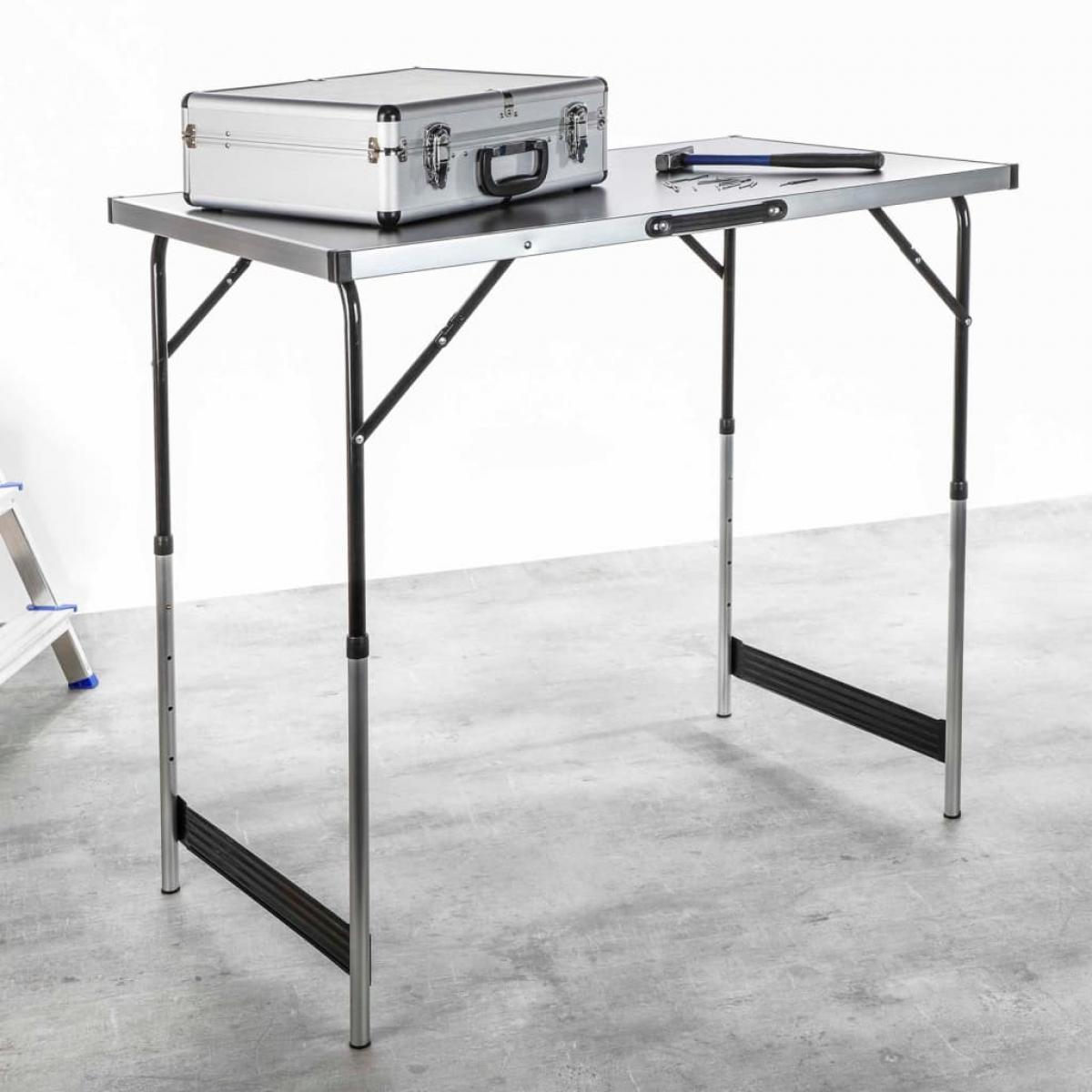 HI Mesa plegable de aluminio 100x60x94 cm