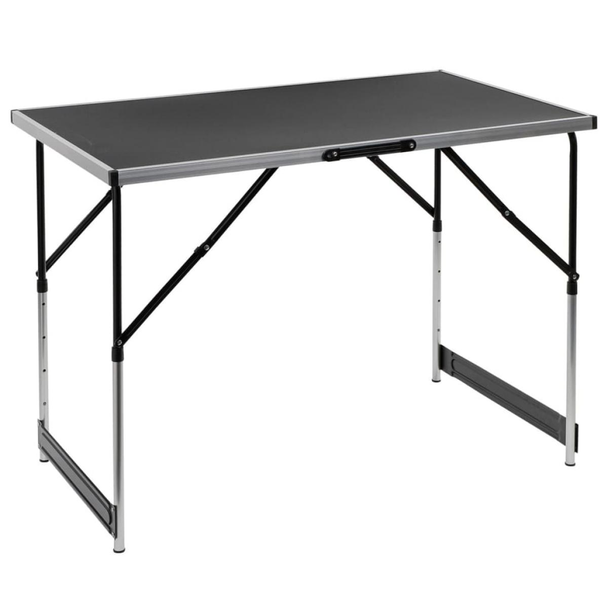 HI Mesa plegable de aluminio 100x60x94 cm