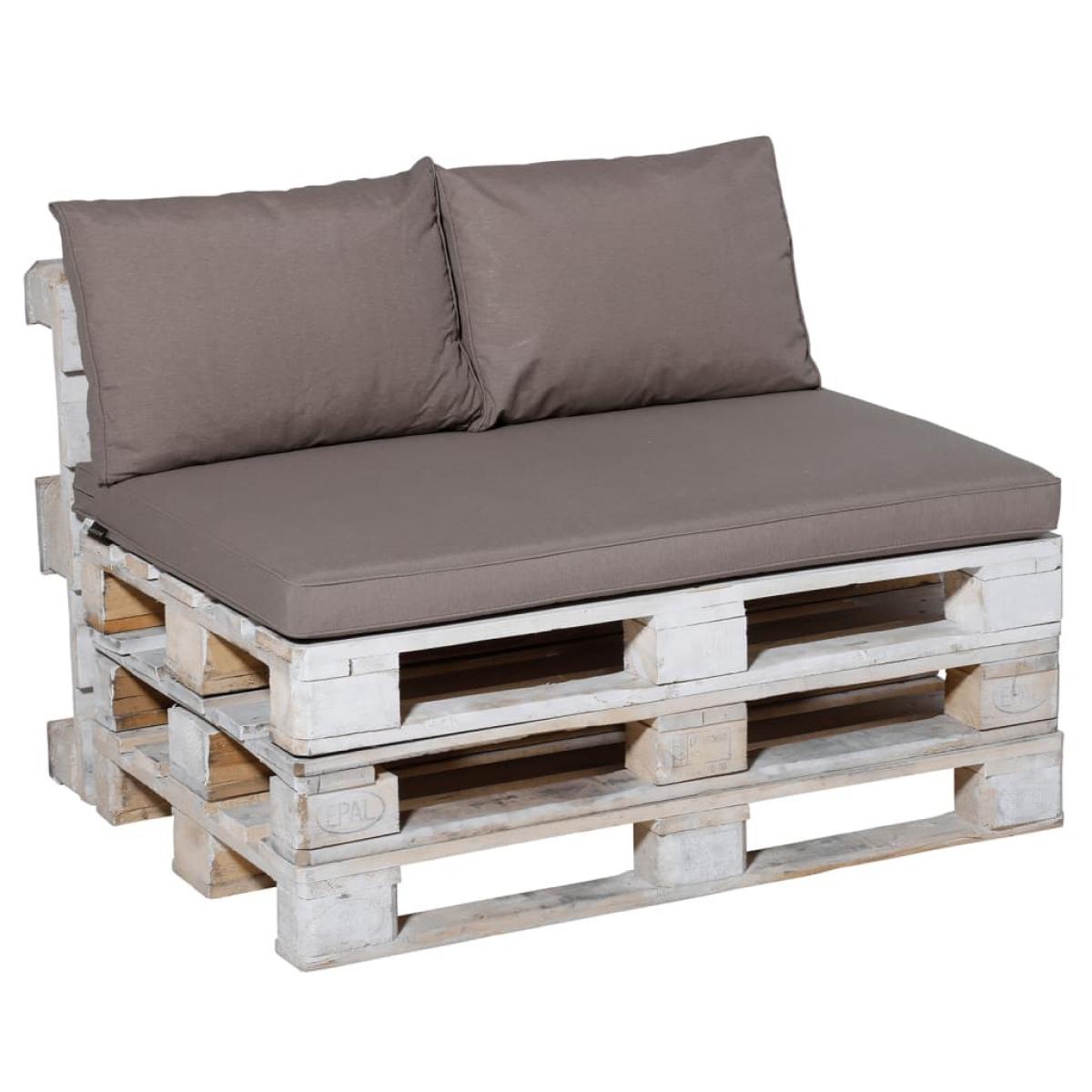 Madison Conjunto de cojines de palets Panama gris taupé