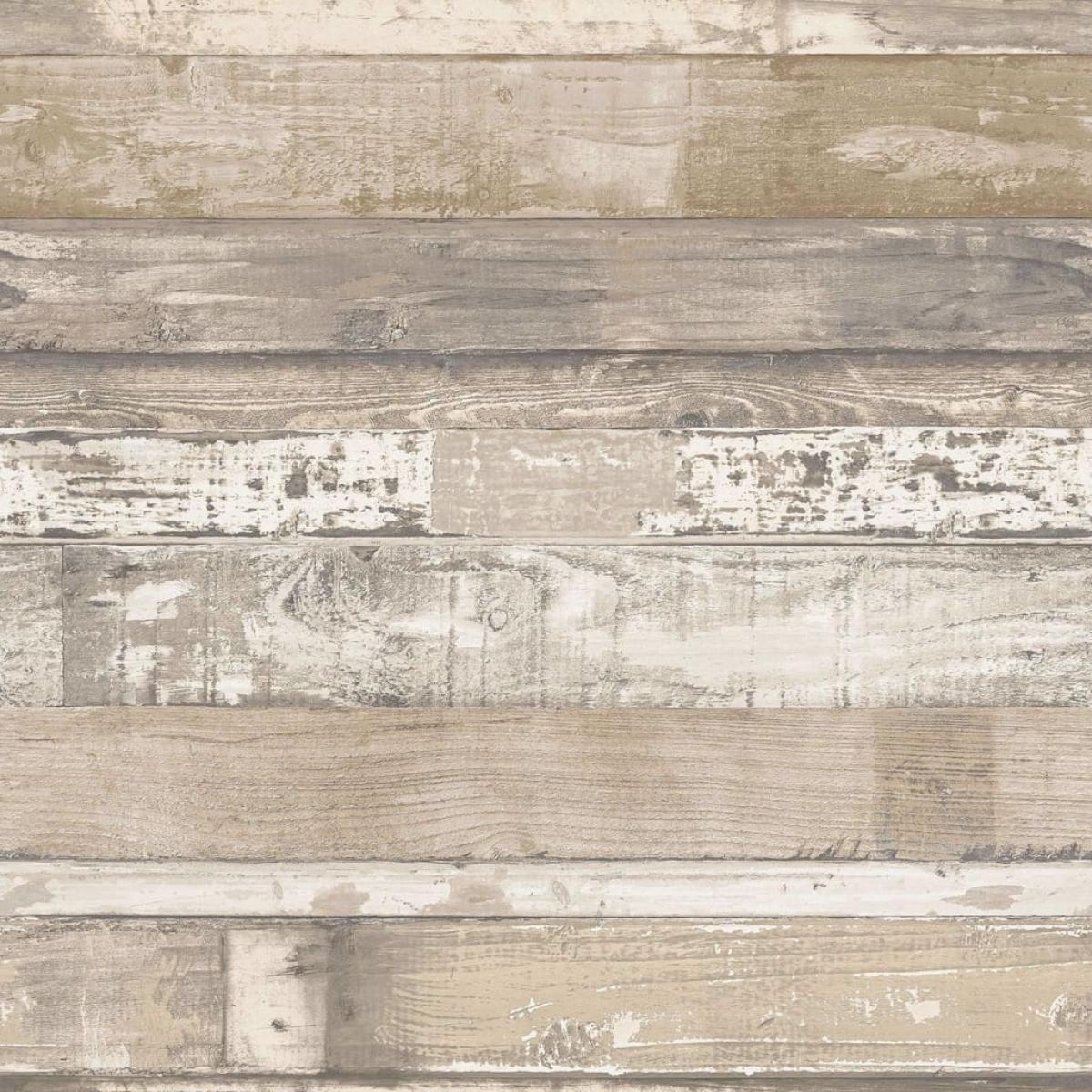 Homestyle Papel pintado Old Wood marrón y beige