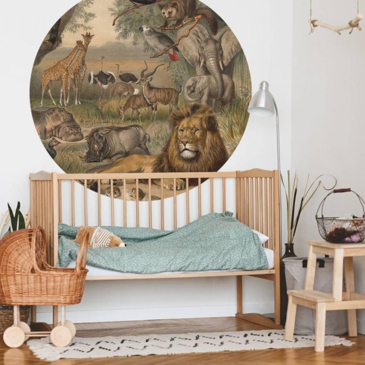 WallArt Círculo de papel pintado Animals of Africa 190 cm