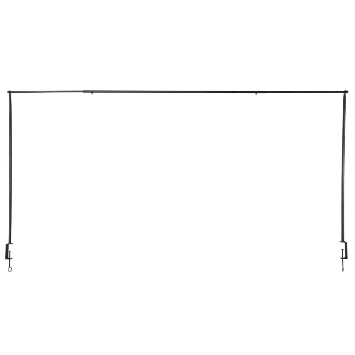Esschert Design Barra decorativa para mesa con abrazadera negro