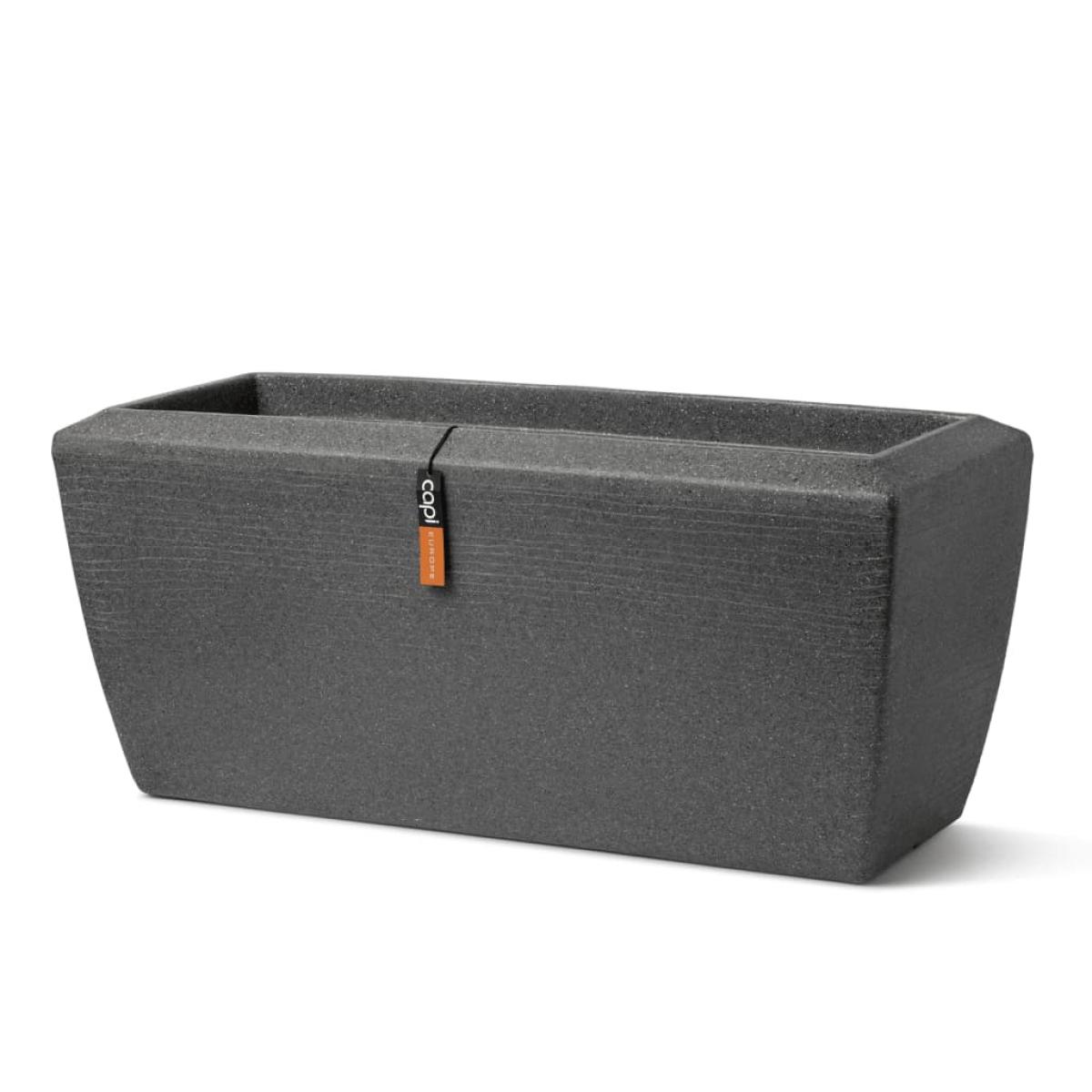 Capi Jardinera rectangular Arc Granite gris antracita 90x35x40 cm
