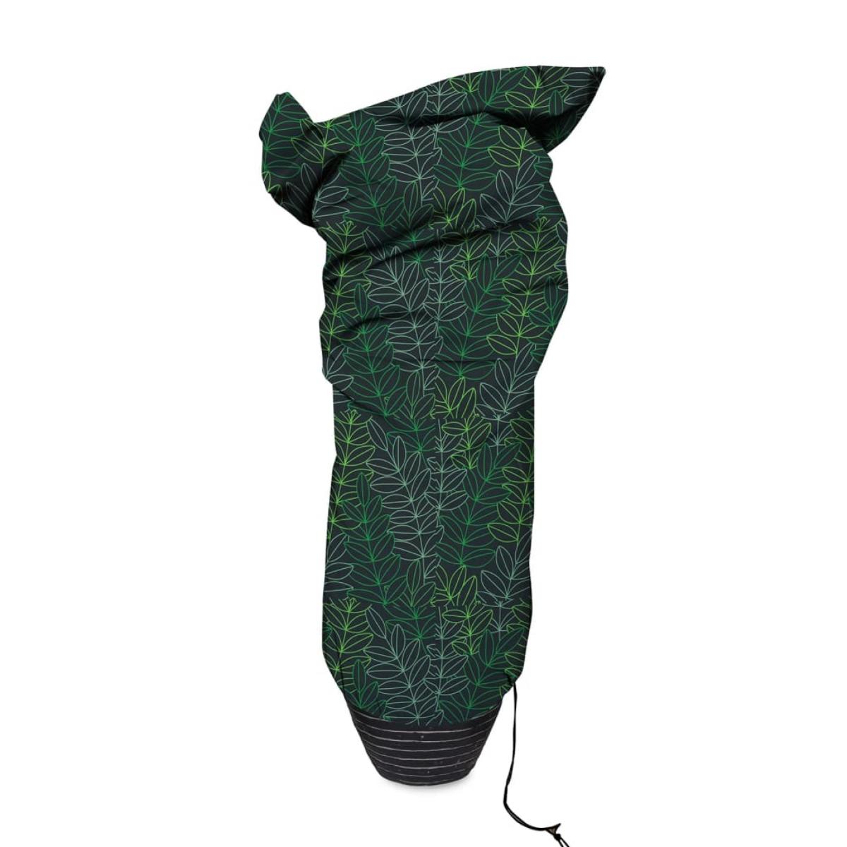 Capi Cubierta para plantas pequeña estampado negro y verde 75x150 cm