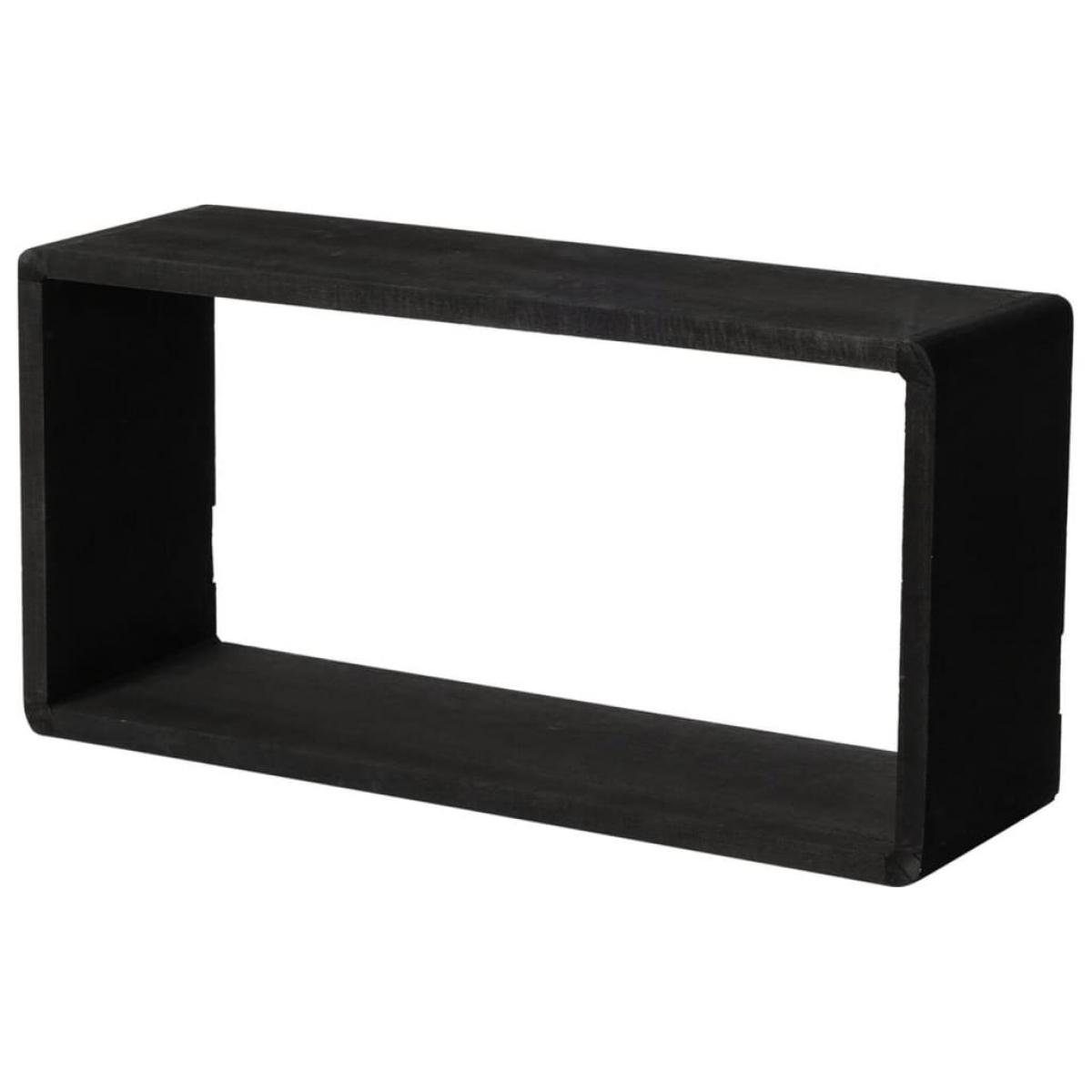 H&S Collection Juego de estantes de madera 3 piezas negro