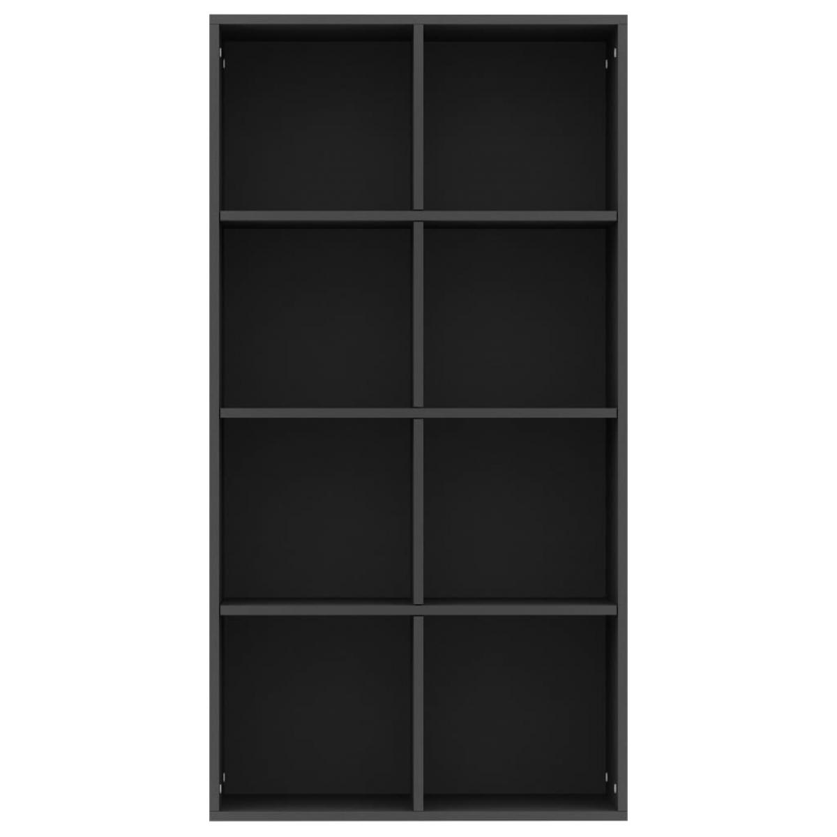Estantería/Aparador madera contrachapada negro 66x30x130 cm