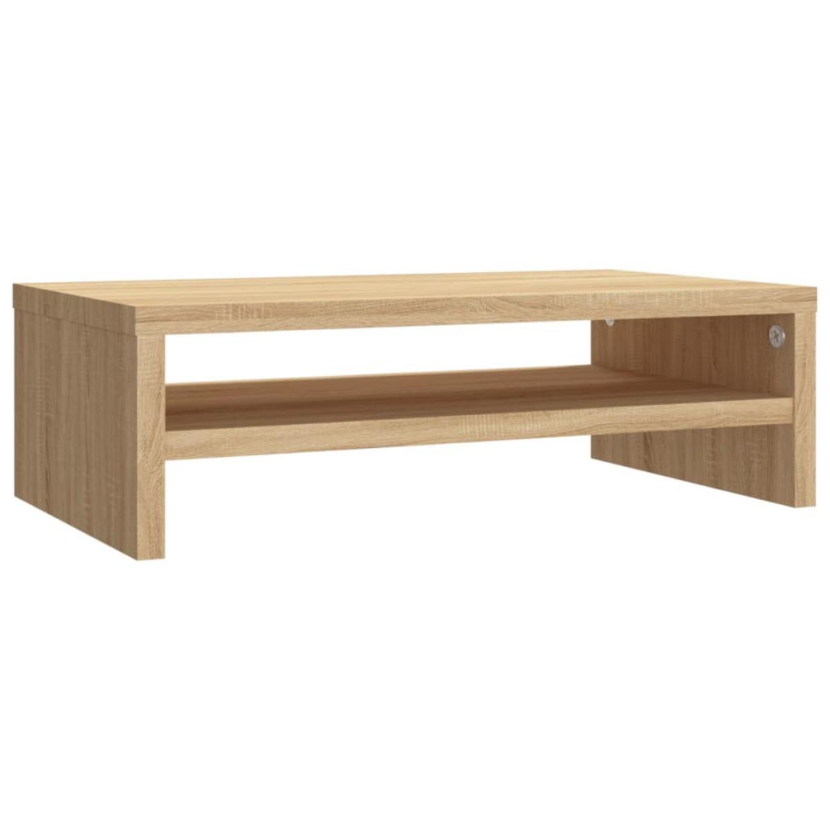 Soporte de monitor madera contrachapada roble sonoma 42x24x13cm