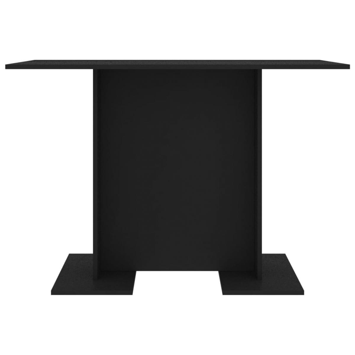 Mesa de comedor de madera contrachapada negro 110x60x75 cm