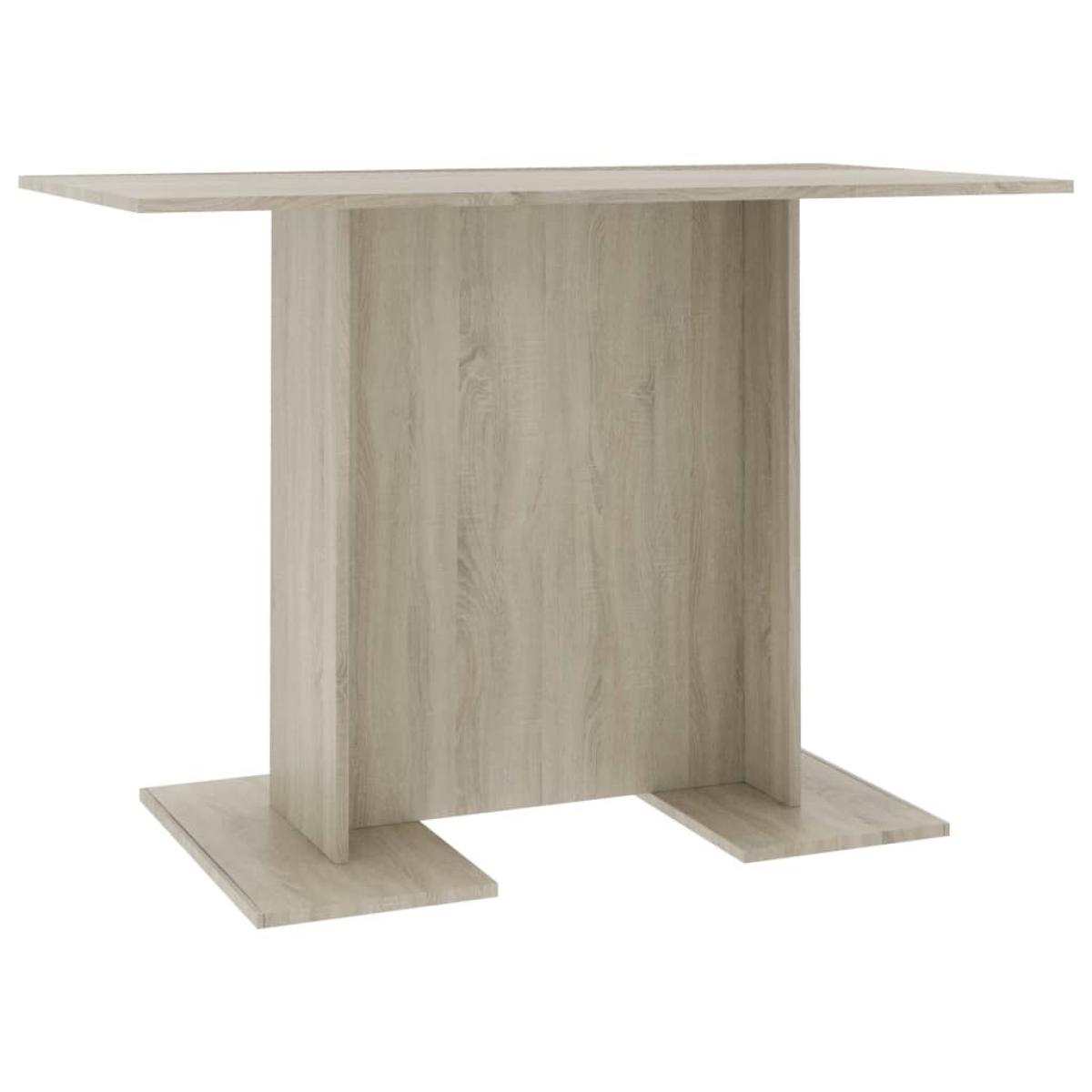 Mesa de comedor madera contrachapada roble sonoma 110x60x75cm