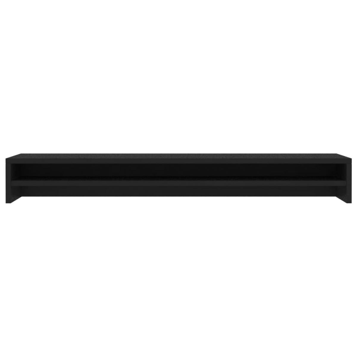 Soporte de mesa para pantalla contrachapada negro 100x24x13 cm