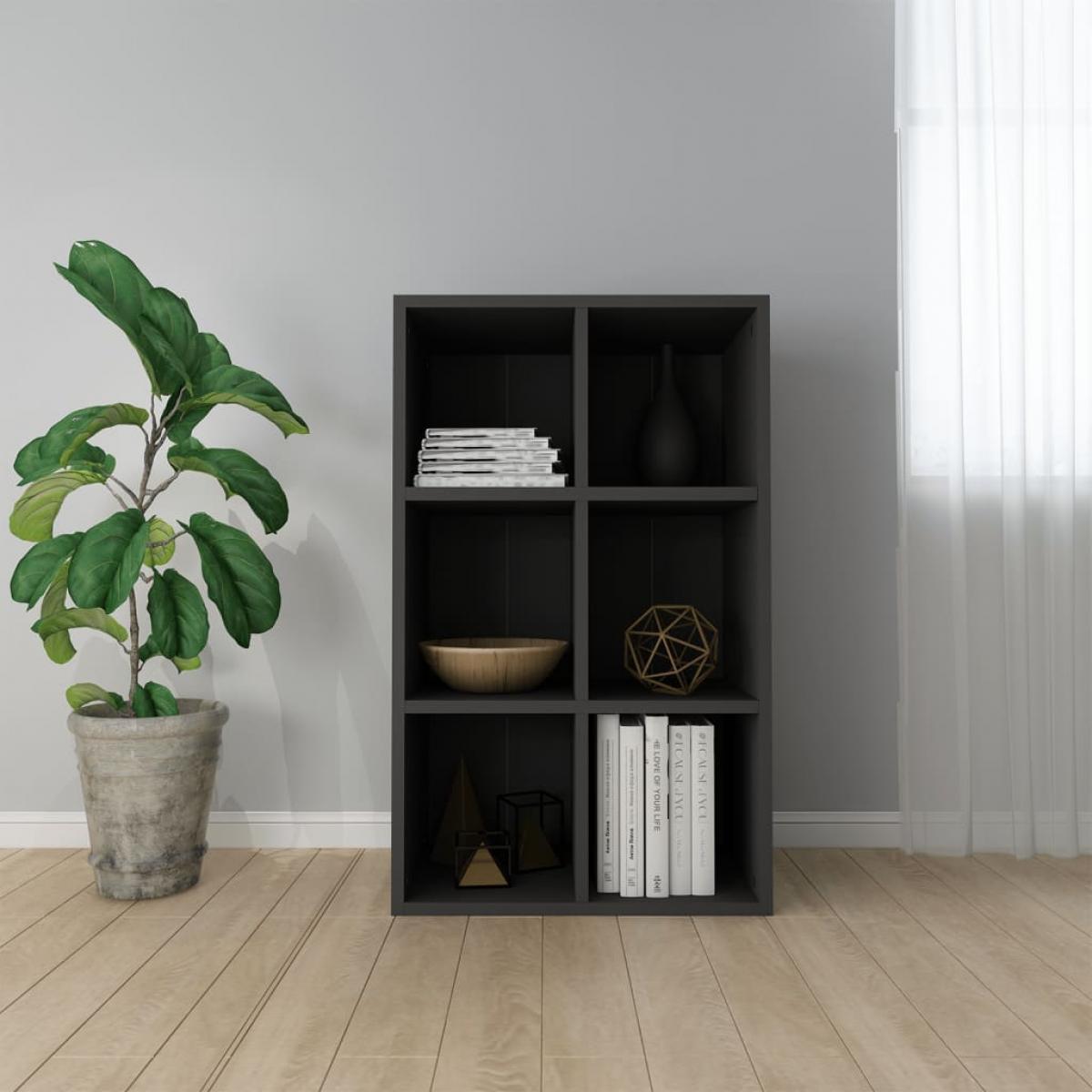 Estantería/Aparador madera de ingeniería negro 66x30x98 cm