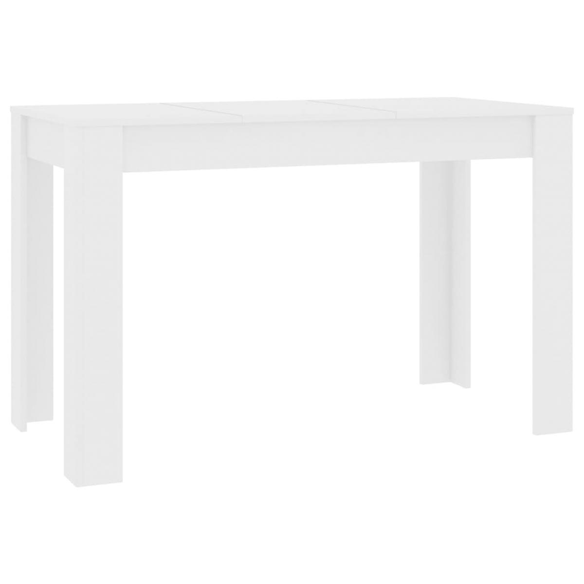 Mesa de comedor de madera de ingeniería blanco 120x60x76 cm
