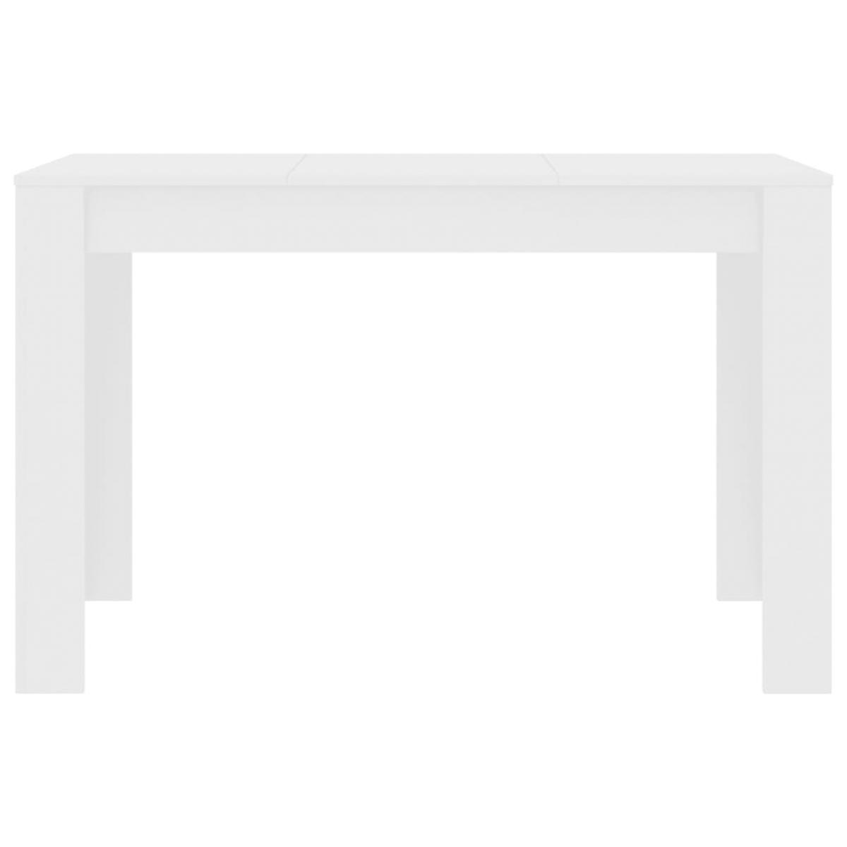 Mesa de comedor de madera de ingeniería blanco 120x60x76 cm